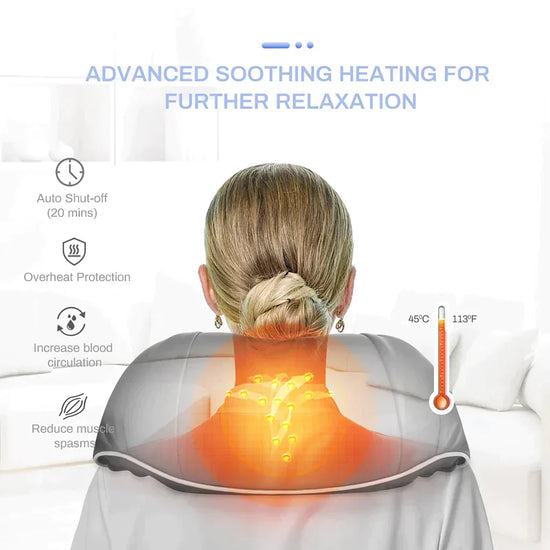 Shiatsu massage cushion used on lower back and waist