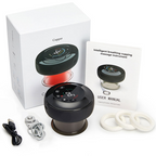 Electric cupping massager complete set with box, 3 interchangeable cups, USB cable, remote control and user manual