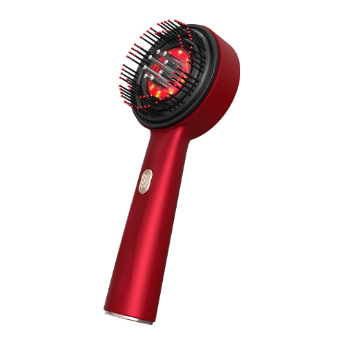 Vibrating massage comb with red light therapy for hair growth