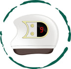 Electric Gua Sha device being used along jawline for facial contouring and sculpting
