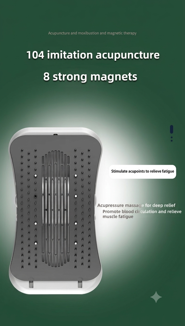 Adjustable Back Stretcher & Massager - Magnetic Therapy for Lower Back Pain Relief