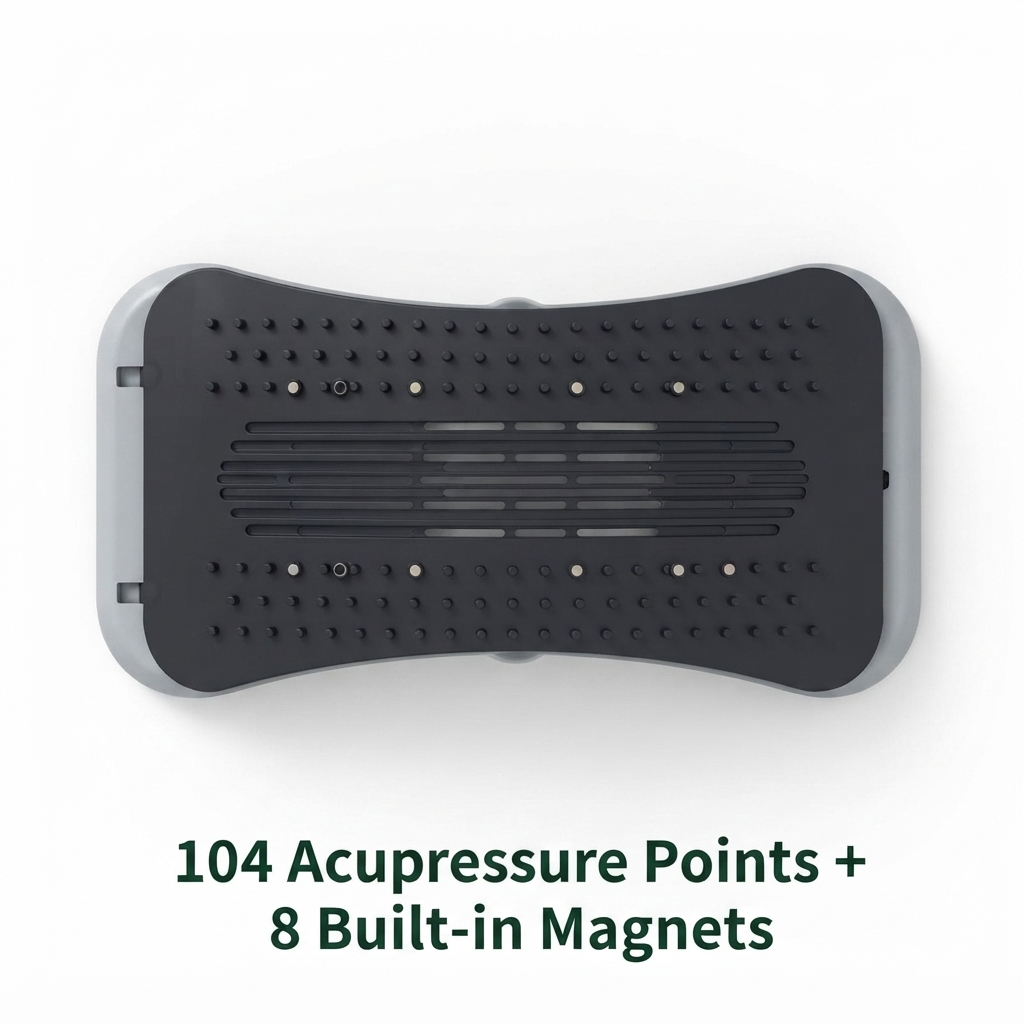 Adjustable Back Stretcher & Massage Tool with Magnetic Support