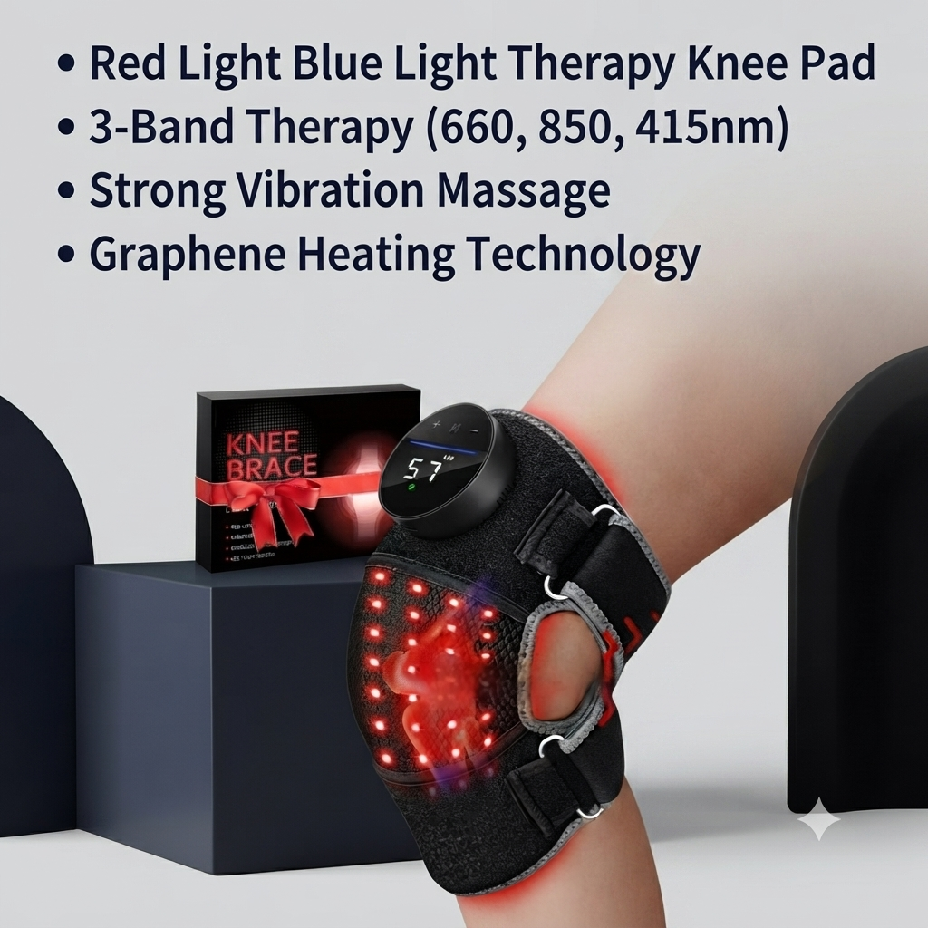 Graphene heating pad set includes knee wrap, extension strap, and mugwort therapy bag