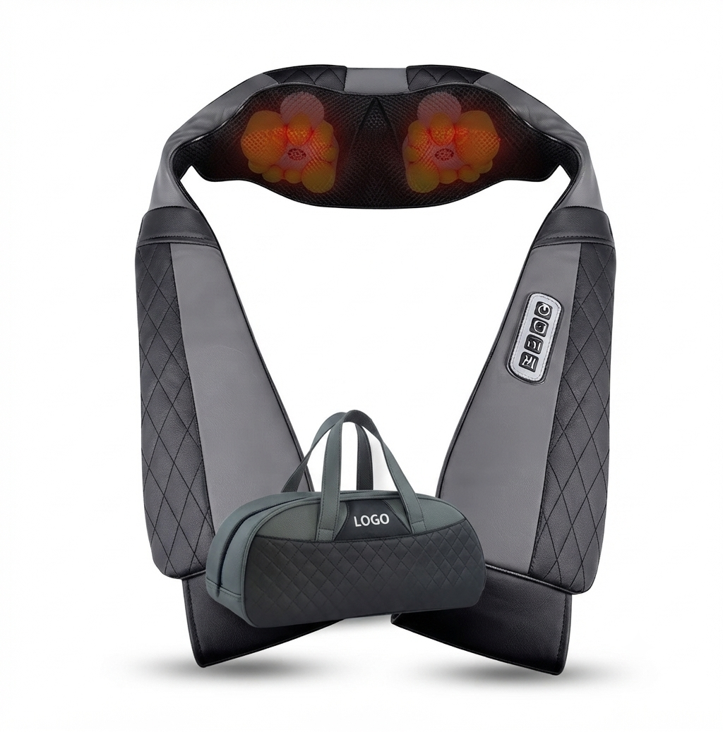 Shiatsu Neck & Shoulder Massager - 16 Deep-Kneading Heated Massage Heads for Neck, Back & Legs