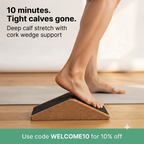 Cork Squat Wedge Blocks - Solid High-Density Cork for Squats, Calf Raises & Mobility