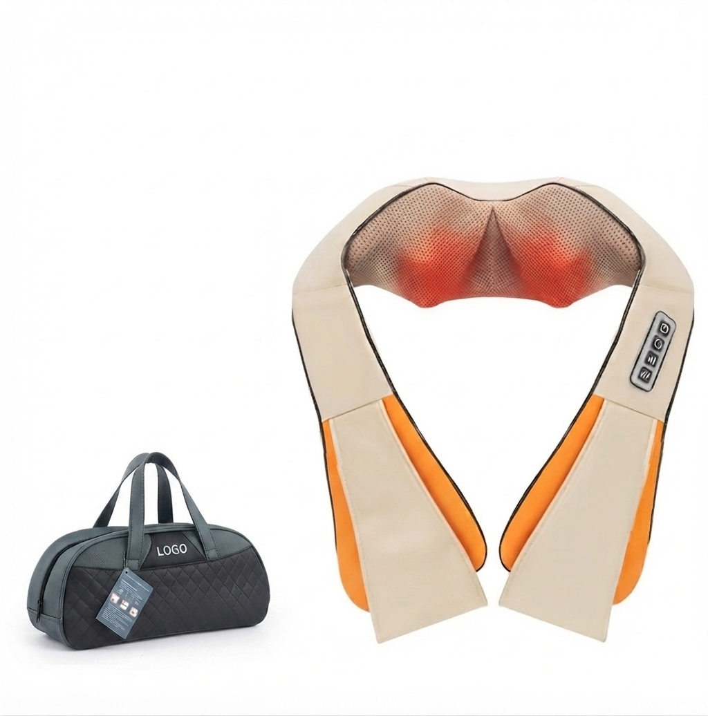 Shiatsu Neck & Shoulder Massager - 16 Deep-Kneading Heated Massage Heads for Neck, Back & Legs