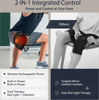 LED Red Light Therapy Pad - Red/Infrared/Blue LED + Vibration + Heat for Joint & Muscle Pain Relief