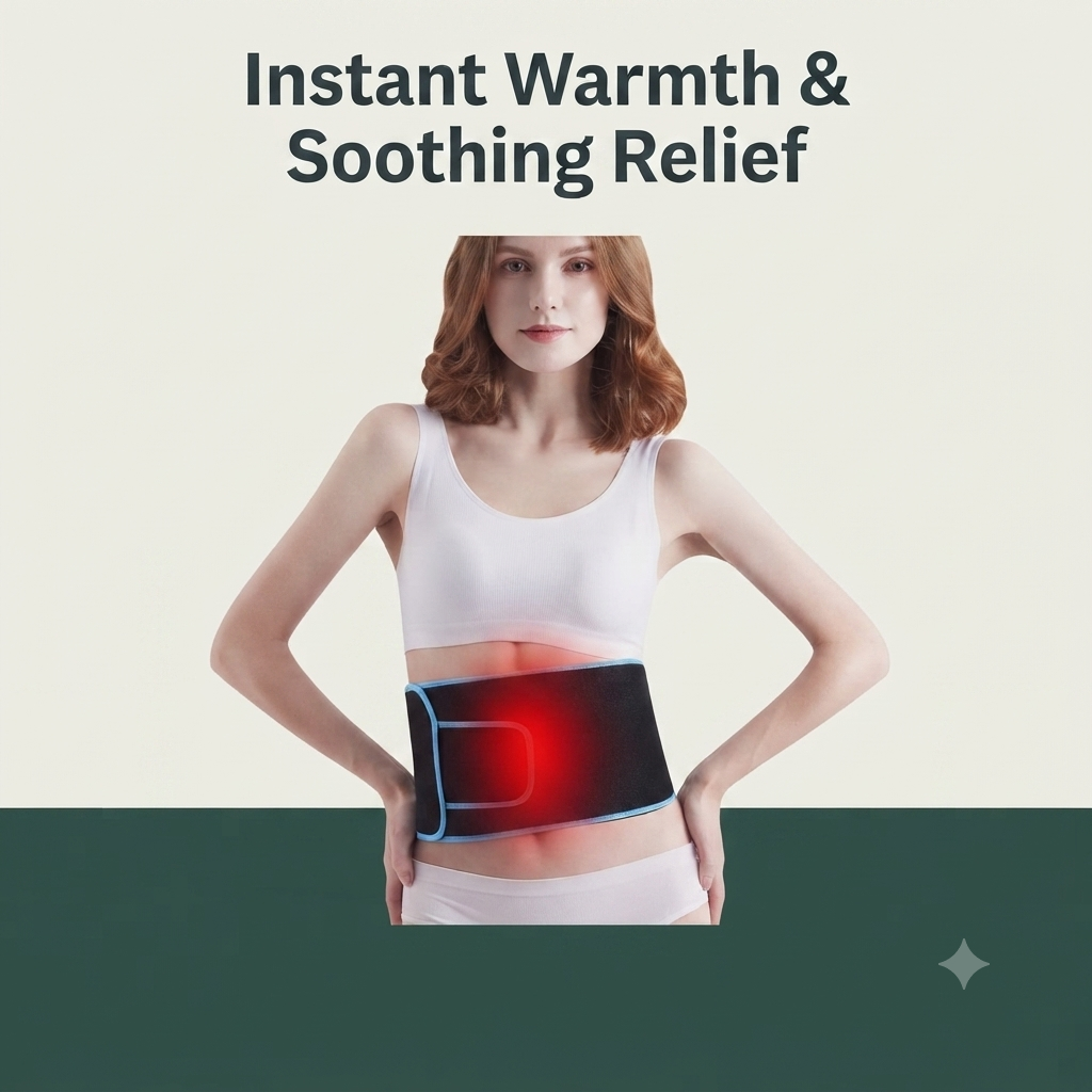 Infrared Therapy Waist Belt - Red Light Therapy for Pain Relief, Menstrual Comfort & Belly Warming