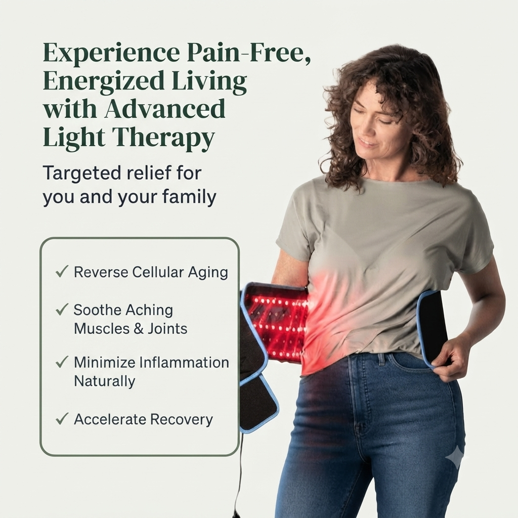 Infrared Therapy Waist Belt - Red Light Therapy for Pain Relief, Menstrual Comfort & Belly Warming