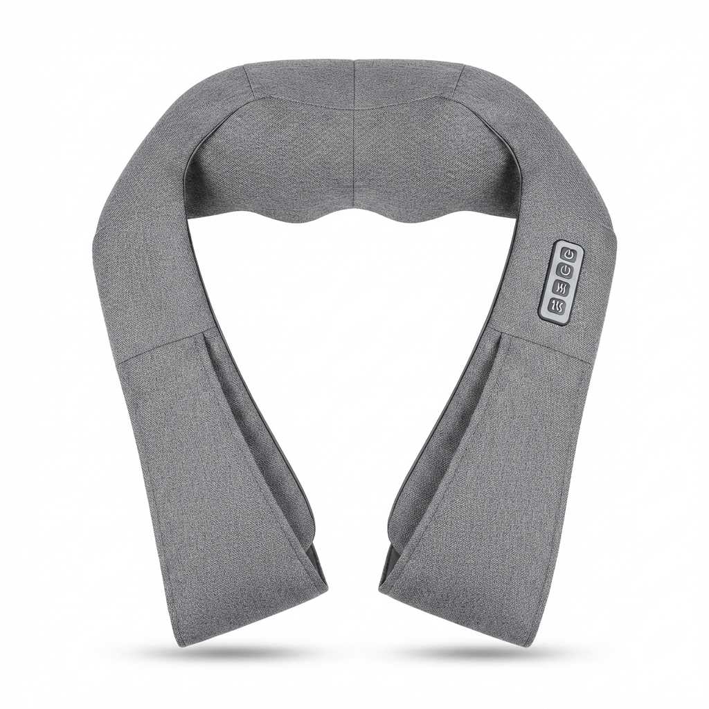 Shiatsu Neck & Shoulder Massager - 16 Deep-Kneading Heated Massage Heads for Neck, Back & Legs