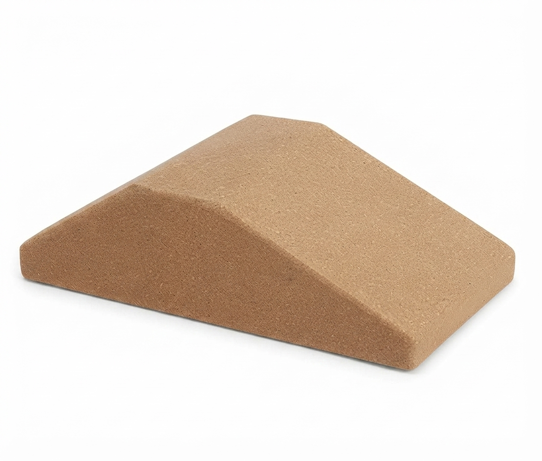 Cork Squat Wedge Blocks - Solid High-Density Cork for Squats, Calf Raises & Mobility