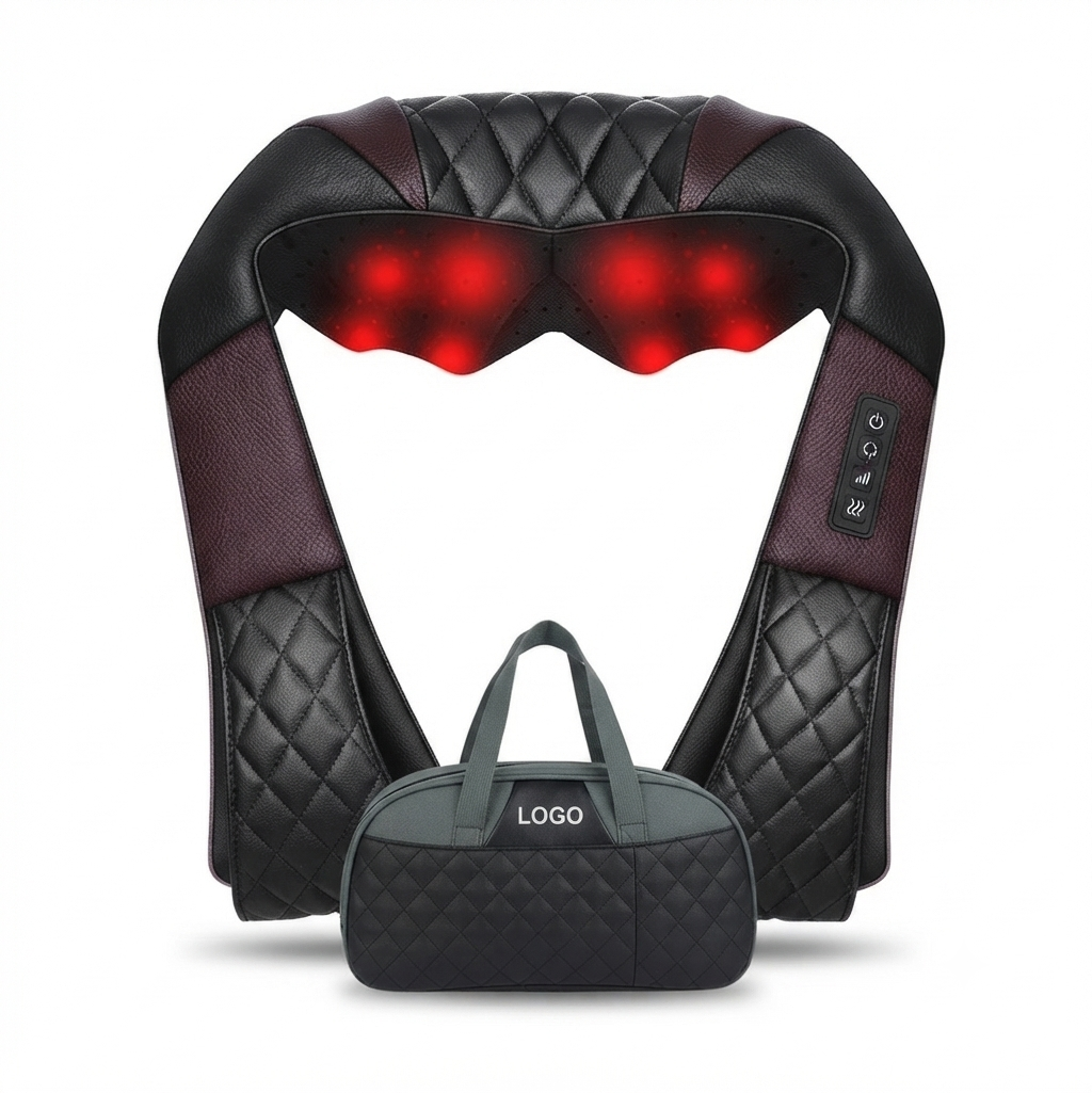 Shiatsu Neck & Shoulder Massager - 16 Deep-Kneading Heated Massage Heads for Neck, Back & Legs