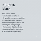 Graphene heating pad touchscreen control with temperature and massage modes