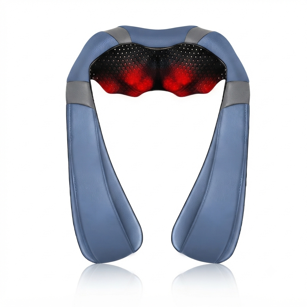 Shiatsu Neck & Shoulder Massager - 16 Deep-Kneading Heated Massage Heads for Neck, Back & Legs