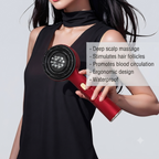 Vibrating massage comb three vibration modes for customized scalp massage