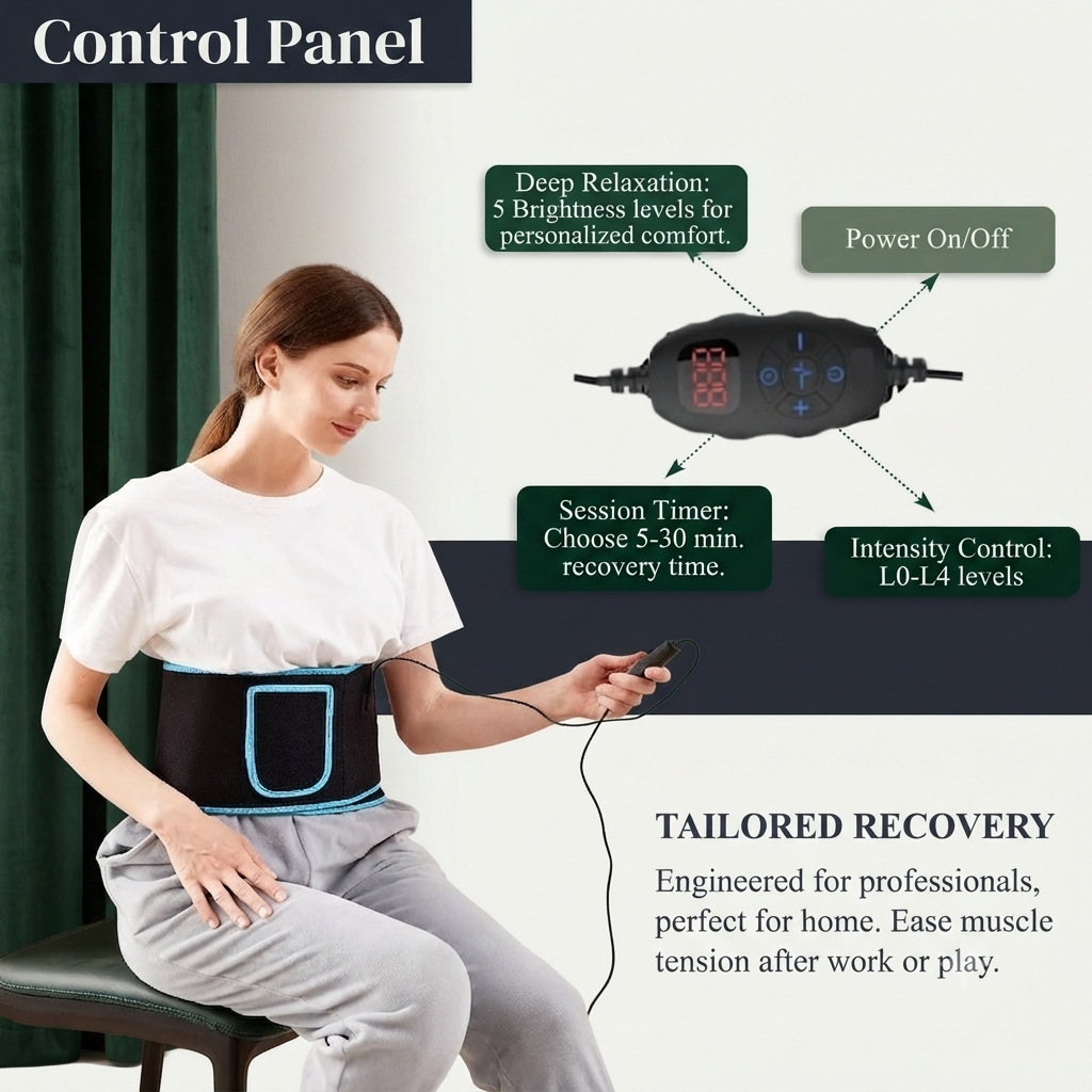 Infrared Therapy Waist Belt - Red Light Therapy for Pain Relief, Menstrual Comfort & Belly Warming