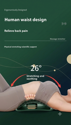 Adjustable Back Stretcher & Massager - Magnetic Therapy for Lower Back Pain Relief